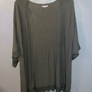 Overside lace kimono